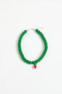 Glass Bead Necklace with Chilli Charm