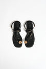 Luxe Crossover Sandal in Black