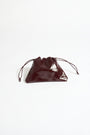 Ruched Clutch in Burgundy