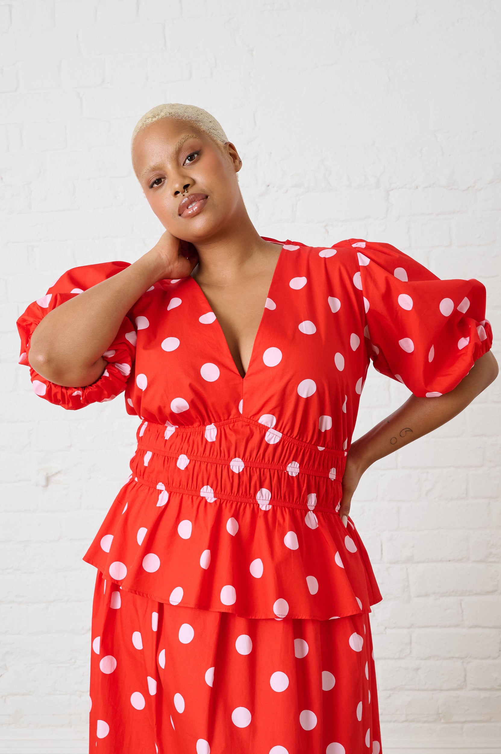 Cotton Top in Pink Spot