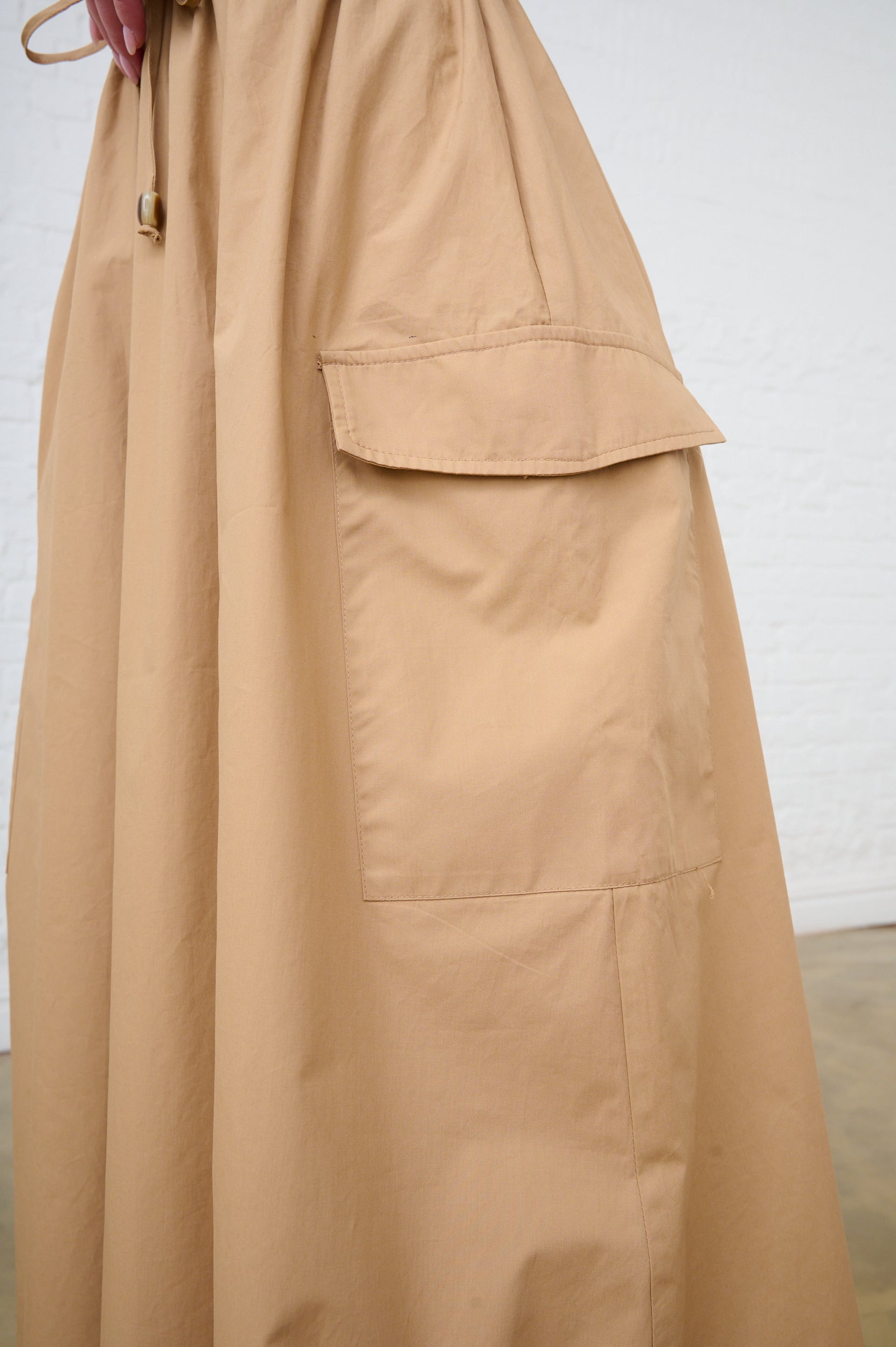 The Utility Combo Vest Dress in Mocha