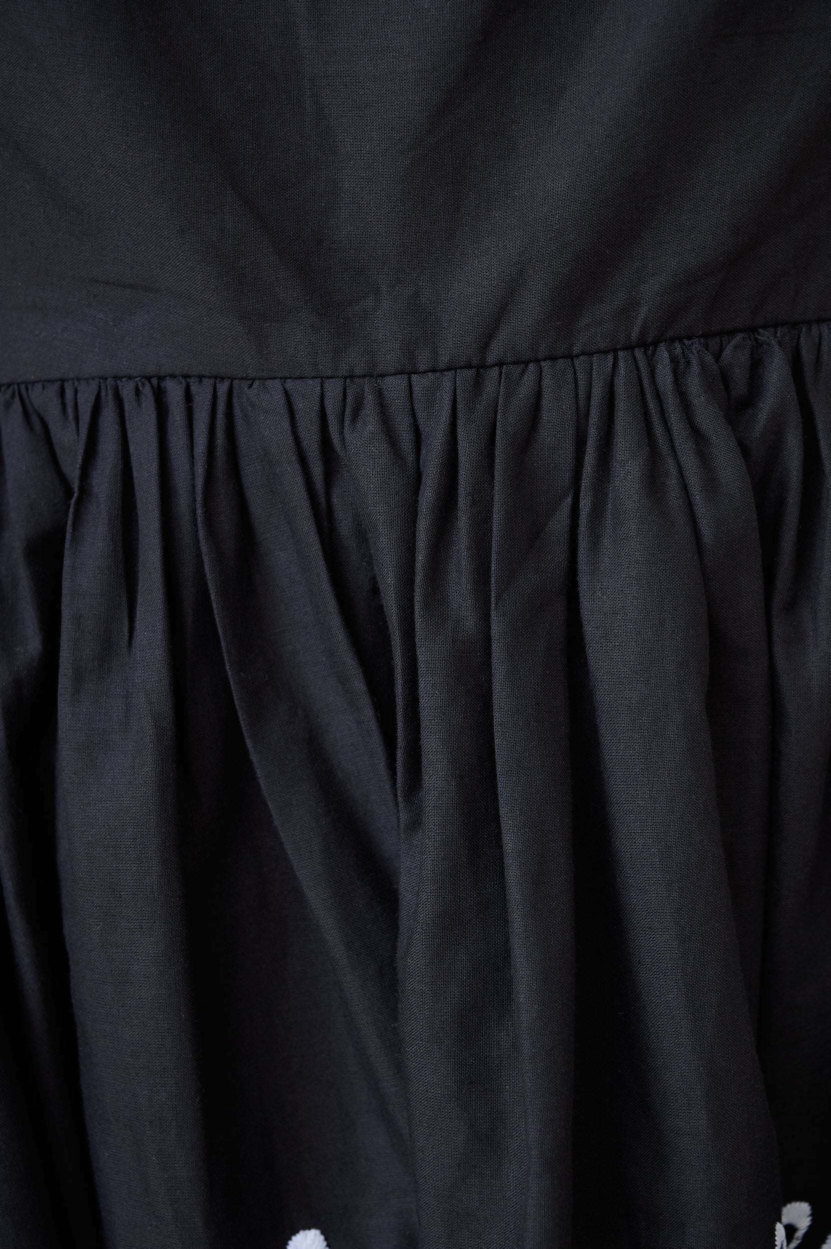 Black Palm Anglaise Border Babydoll Dress