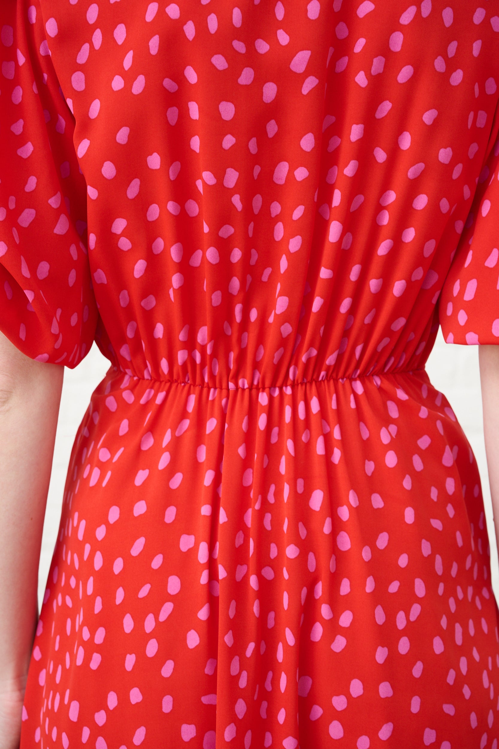Red Confetti Wrap Dress