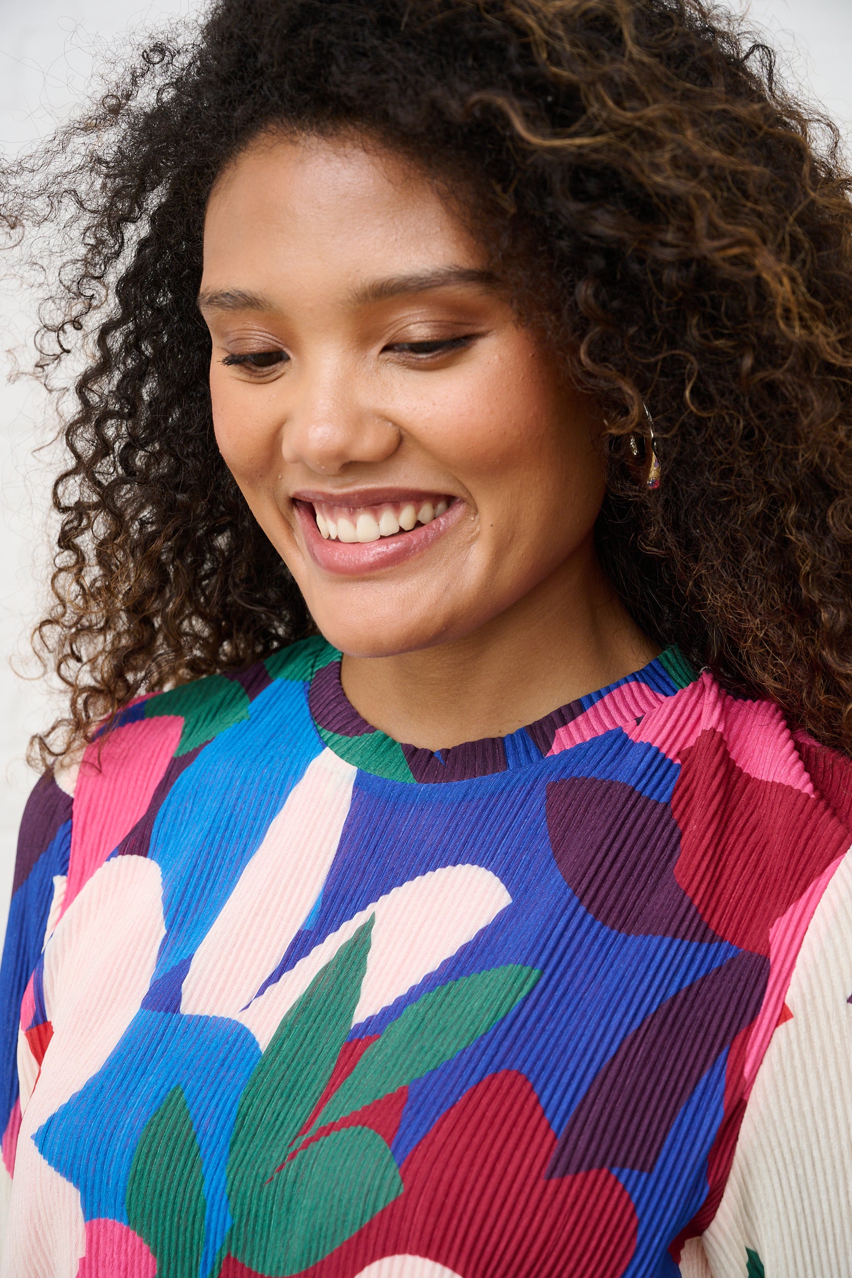 Plisse Longsleeve in Bloom