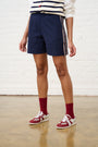 Ponti Track Tape Shorts in Navy/Red