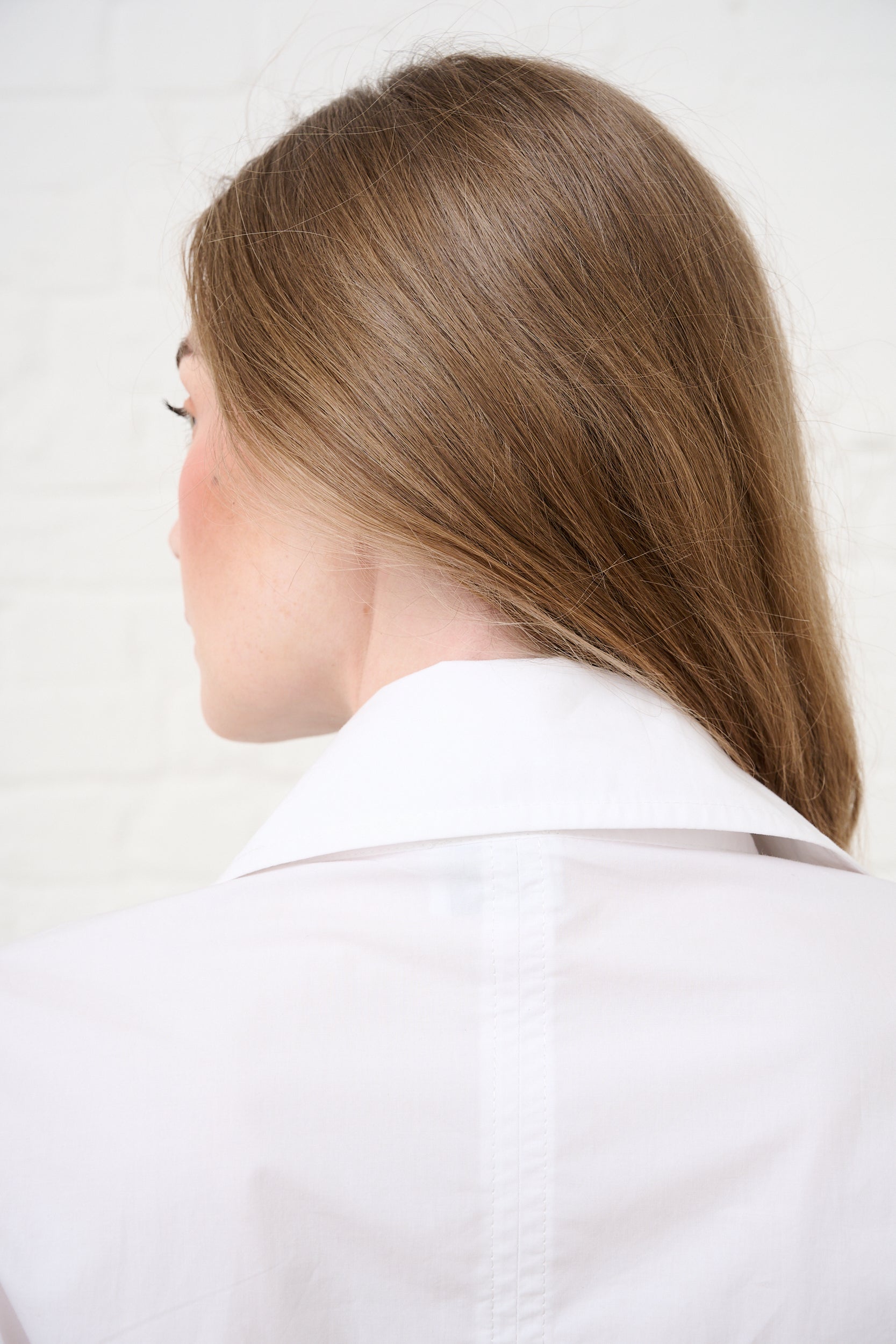 Cotton Tie Detail Blouse in White