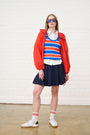 Knitwear Vest in Orange Stripe