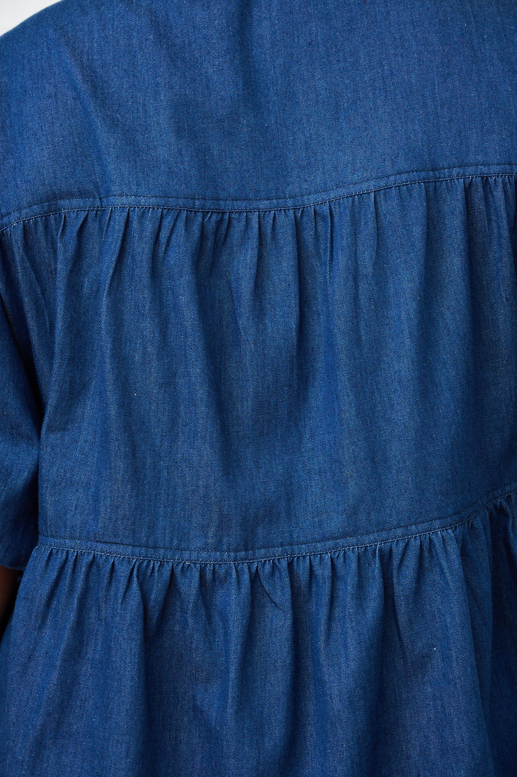 Denim Blouse in Dark Wash