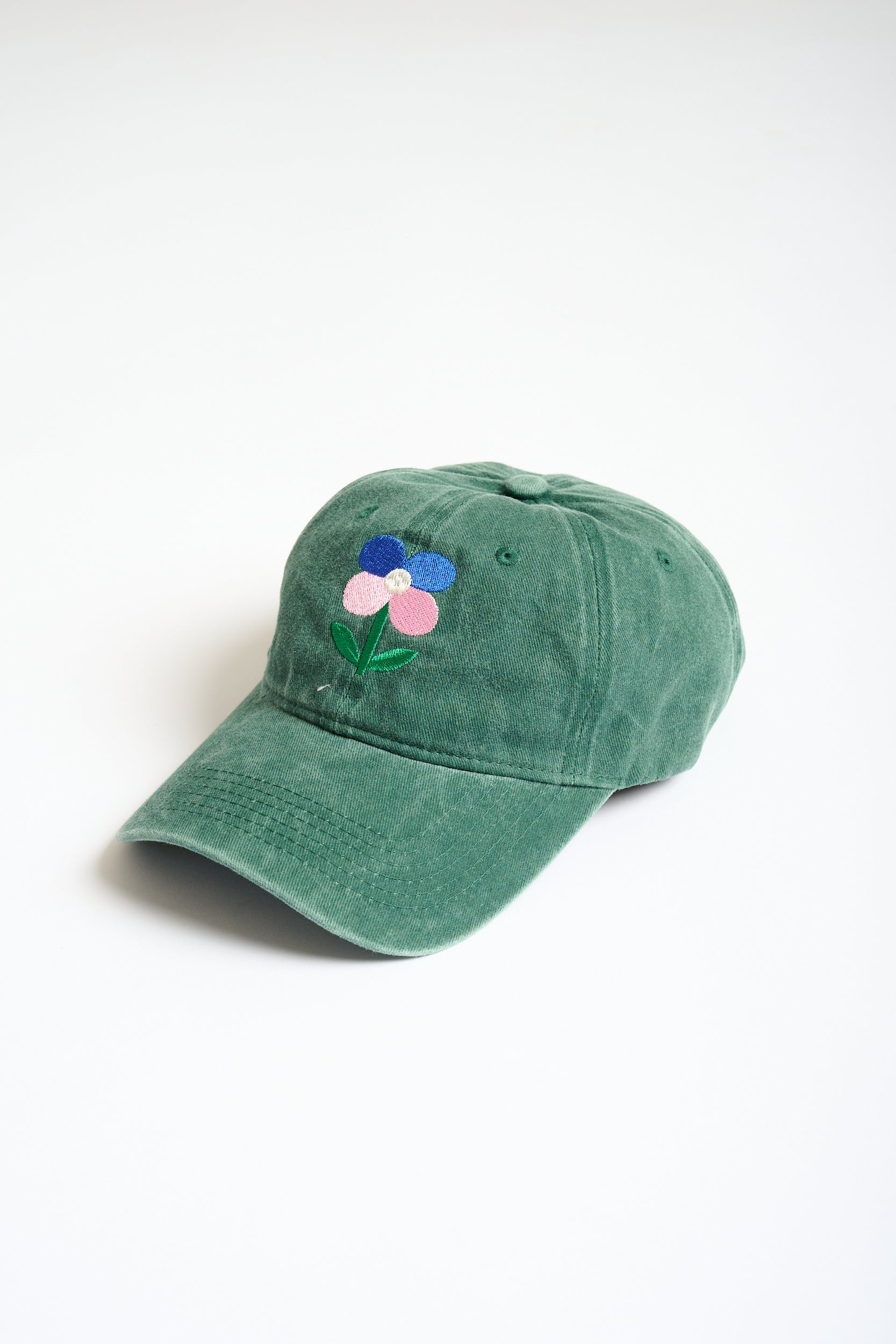 Green Washed Slogan Cap – Me&B