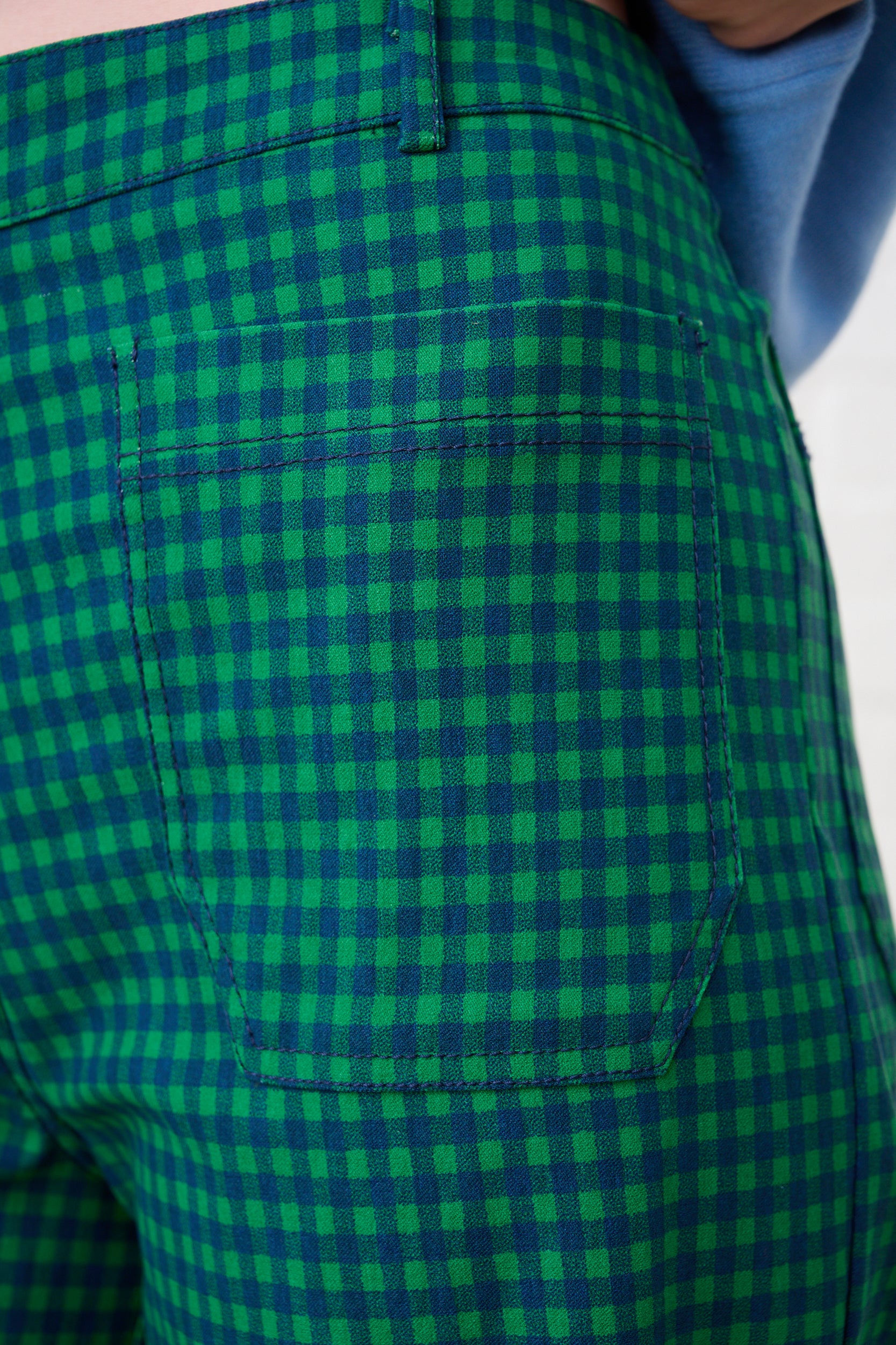 Bengaline Cropped Pants in Ink and Green