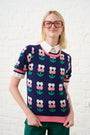 Knitwear Top in Tulip Novelty