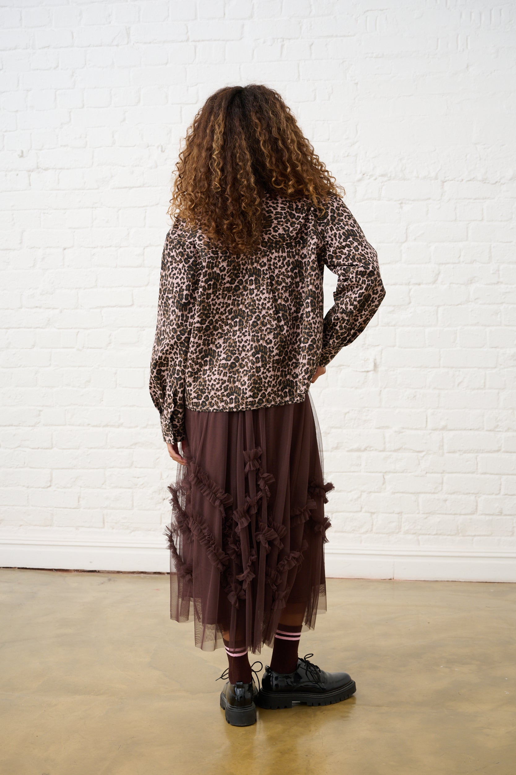 Denim Barn Jacket in Pink Animal