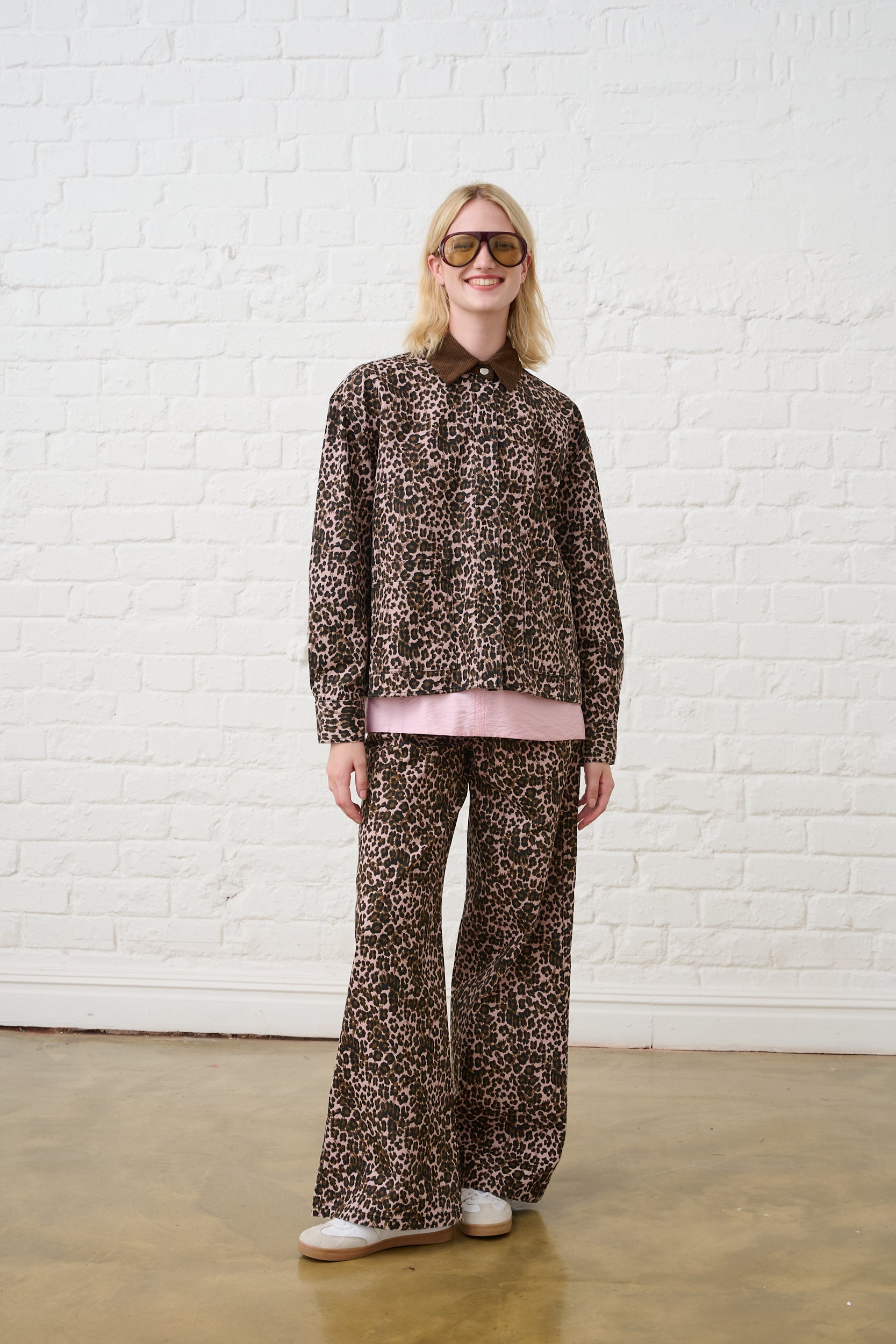 Denim Barn Jacket in Pink Animal