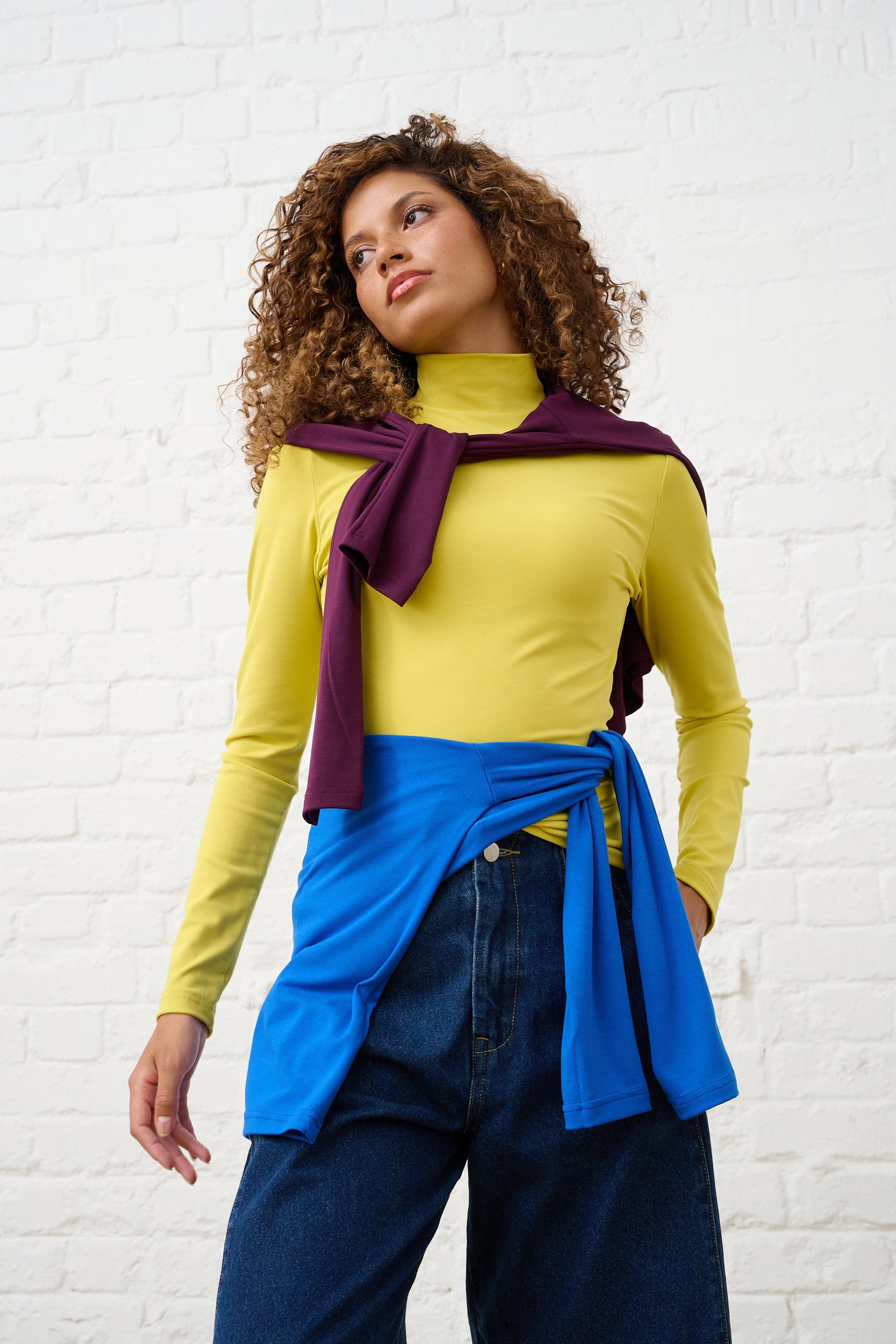 Luxe Poloneck Essential in Lime