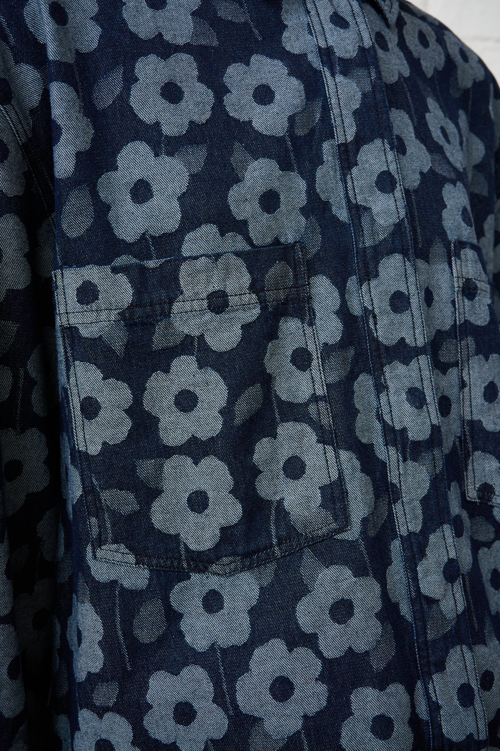 Denim Shacket in Daisy