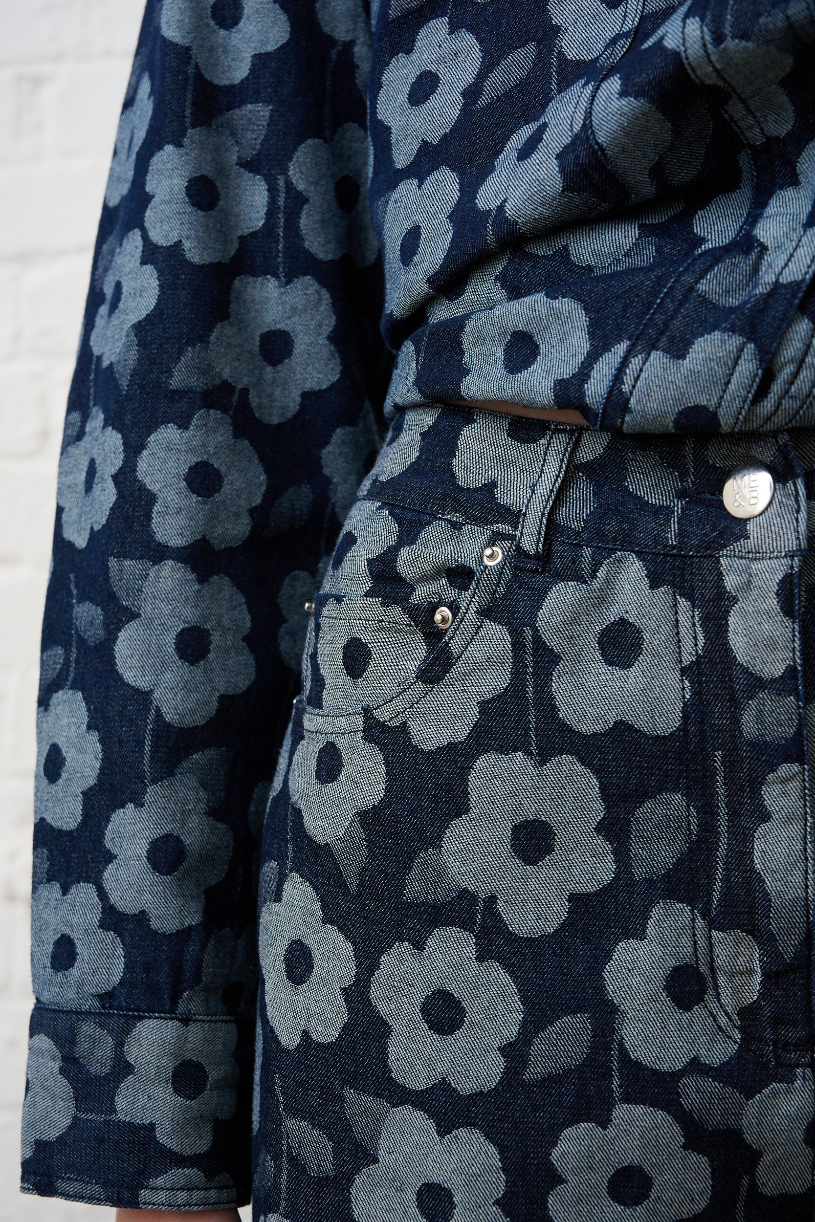 Denim Shacket in Daisy