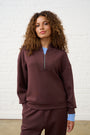 Luxe Quarter Zip in Choc