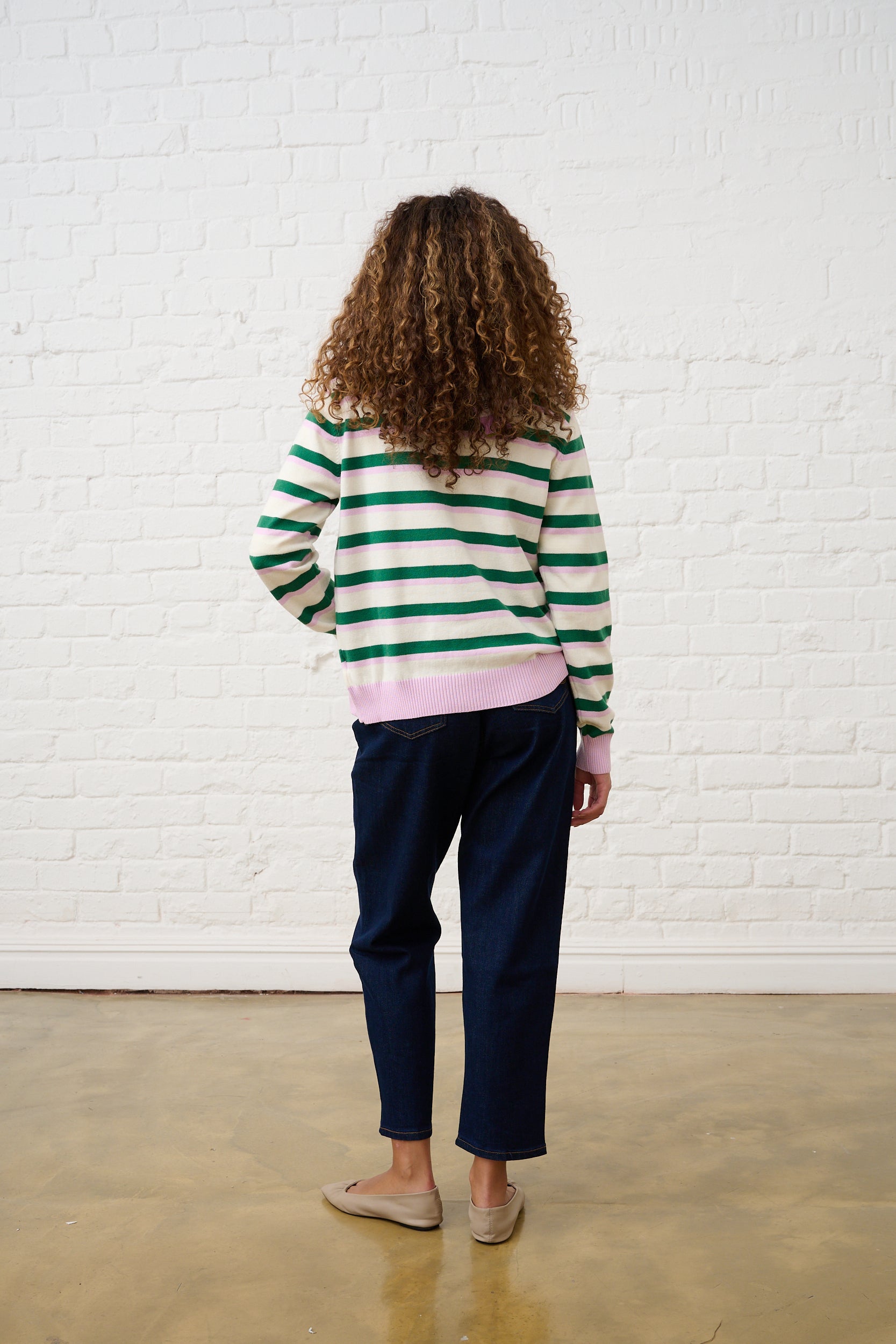 Lightweight Cardigan in Heritage Stripe