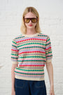 Cotton Knitwear Top in Fair Isle