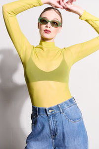 Polo Mesh Top in Acid