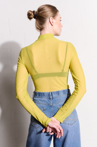 Polo Mesh Top in Acid