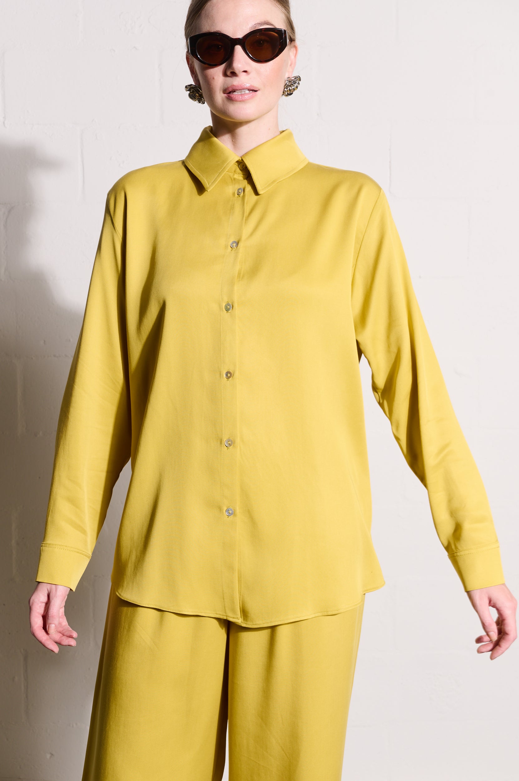 The Essential Shirt in Chartreuse