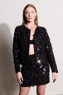 Brocade Sequin Lined Jacket