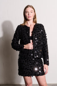 Brocade Sequin Lined Jacket