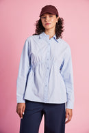 Ponti Pant with Contrast Rib in Ink/Milk