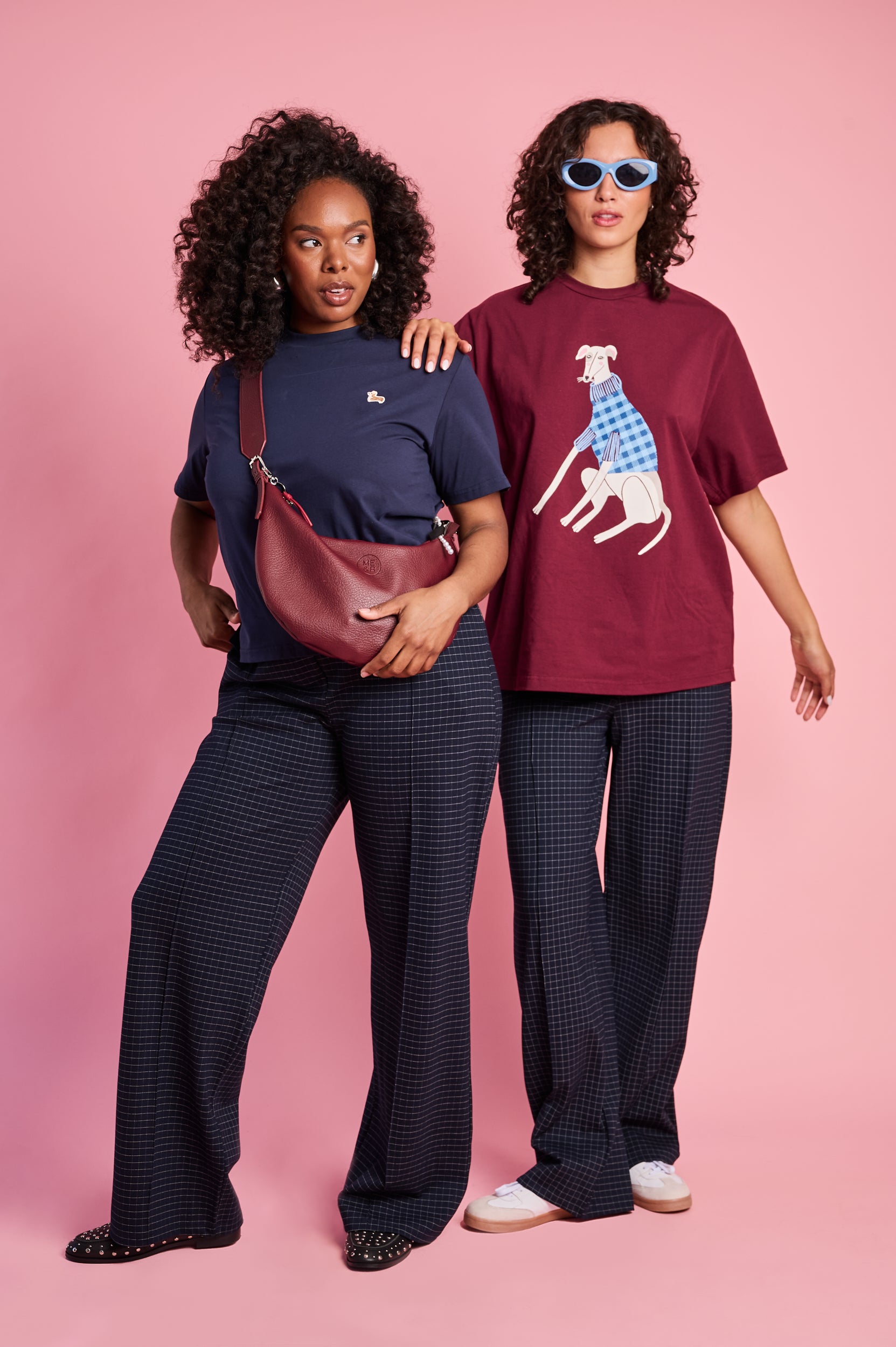 Tailored Ponti Pant in Navy Check
