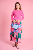 The Cut and Sew Cardigan in Pink