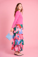 The Cut and Sew Cardigan in Pink