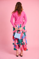 The Cut and Sew Cardigan in Pink