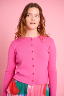 The Cut and Sew Cardigan in Pink