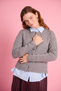 The Cut and Sew Cardigan in Grey