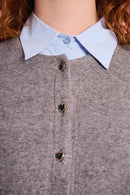 The Cut and Sew Cardigan in Grey