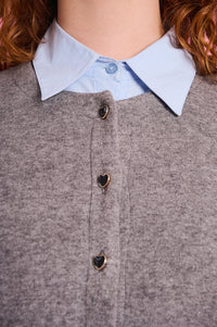 The Cut and Sew Cardigan in Grey