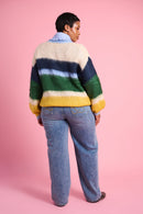 Fluffy Stripe Jumper in Multi Stripe