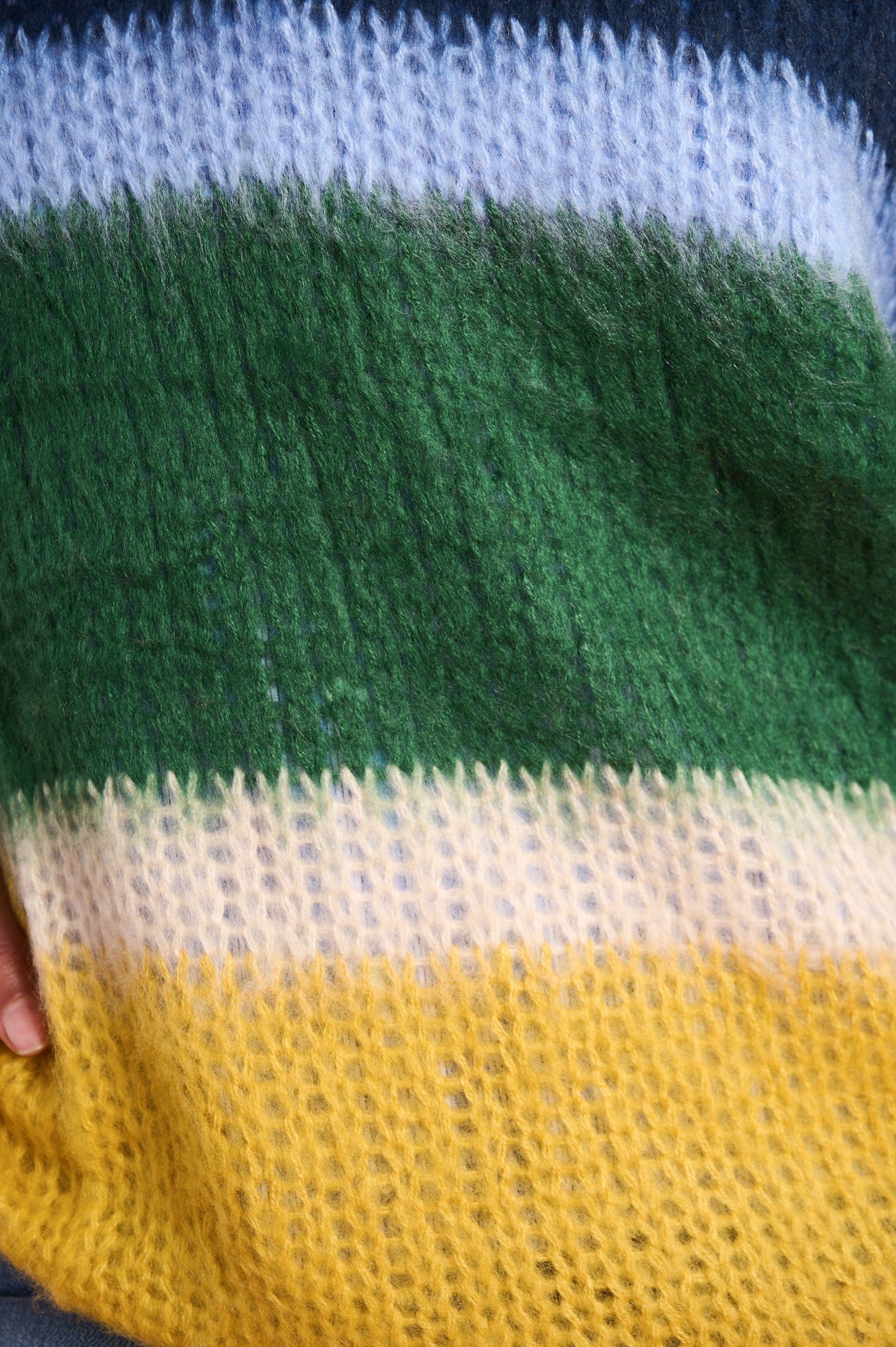 Fluffy Stripe Jumper in Multi Stripe