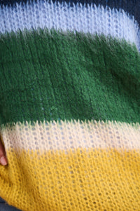 Fluffy Stripe Jumper in Multi Stripe