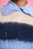 Fluffy Stripe Jumper in Multi Stripe