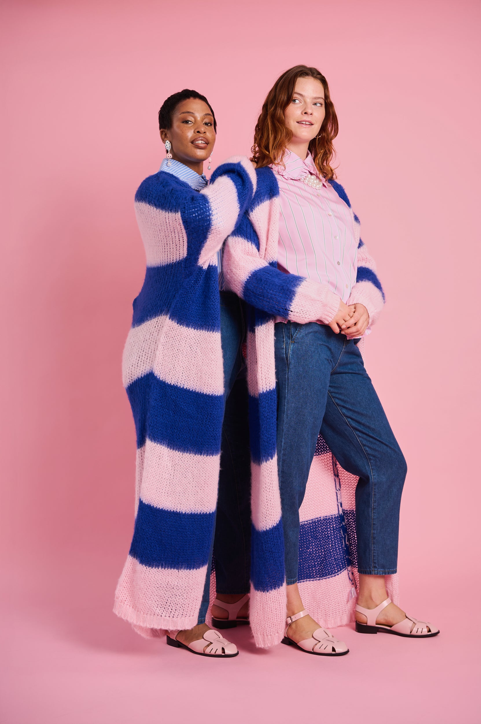 The Maxi Cardigan in Stripe