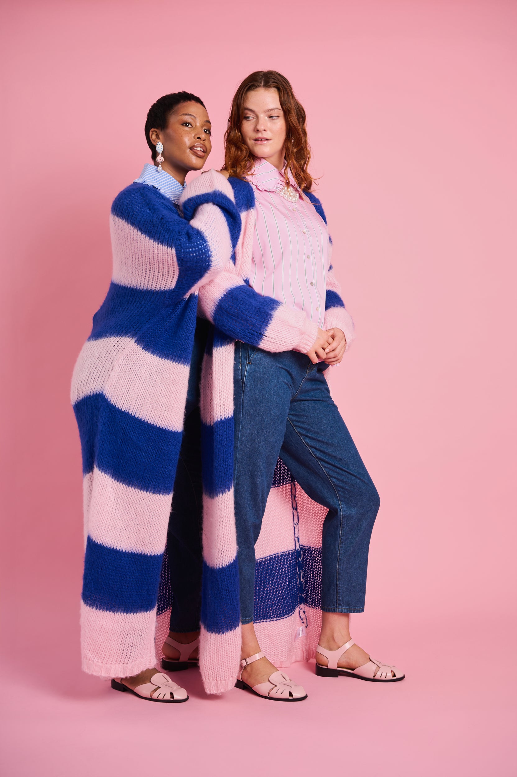 The Maxi Cardigan in Stripe