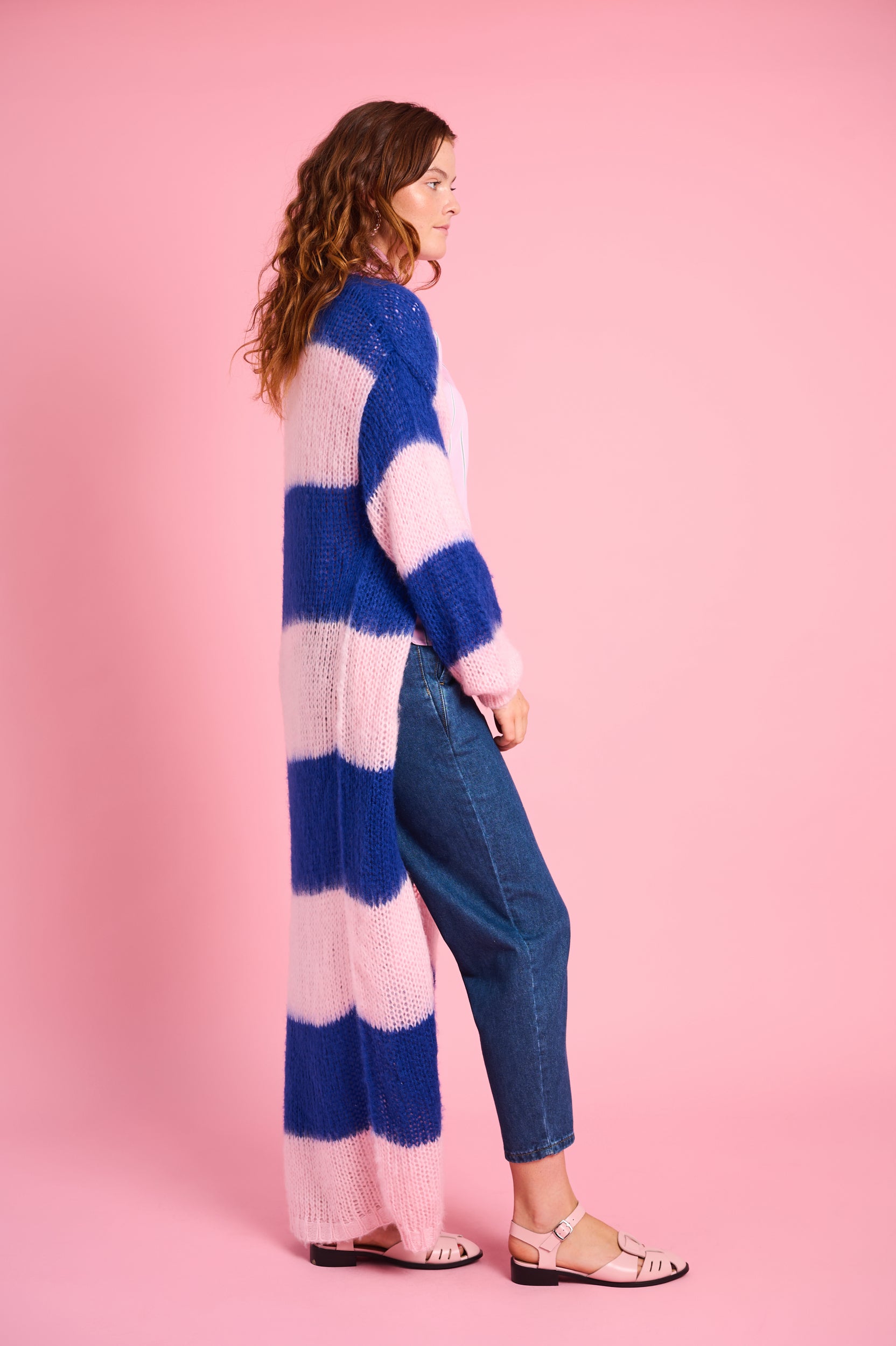 The Maxi Cardigan in Stripe