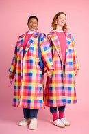 Melton Coat in Bright Check