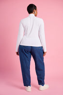 Essential Polo Knit Basic in White