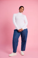 Essential Polo Knit Basic in White