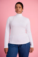 Essential Polo Knit Basic in White