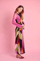Maxi Plisse Lava Dress