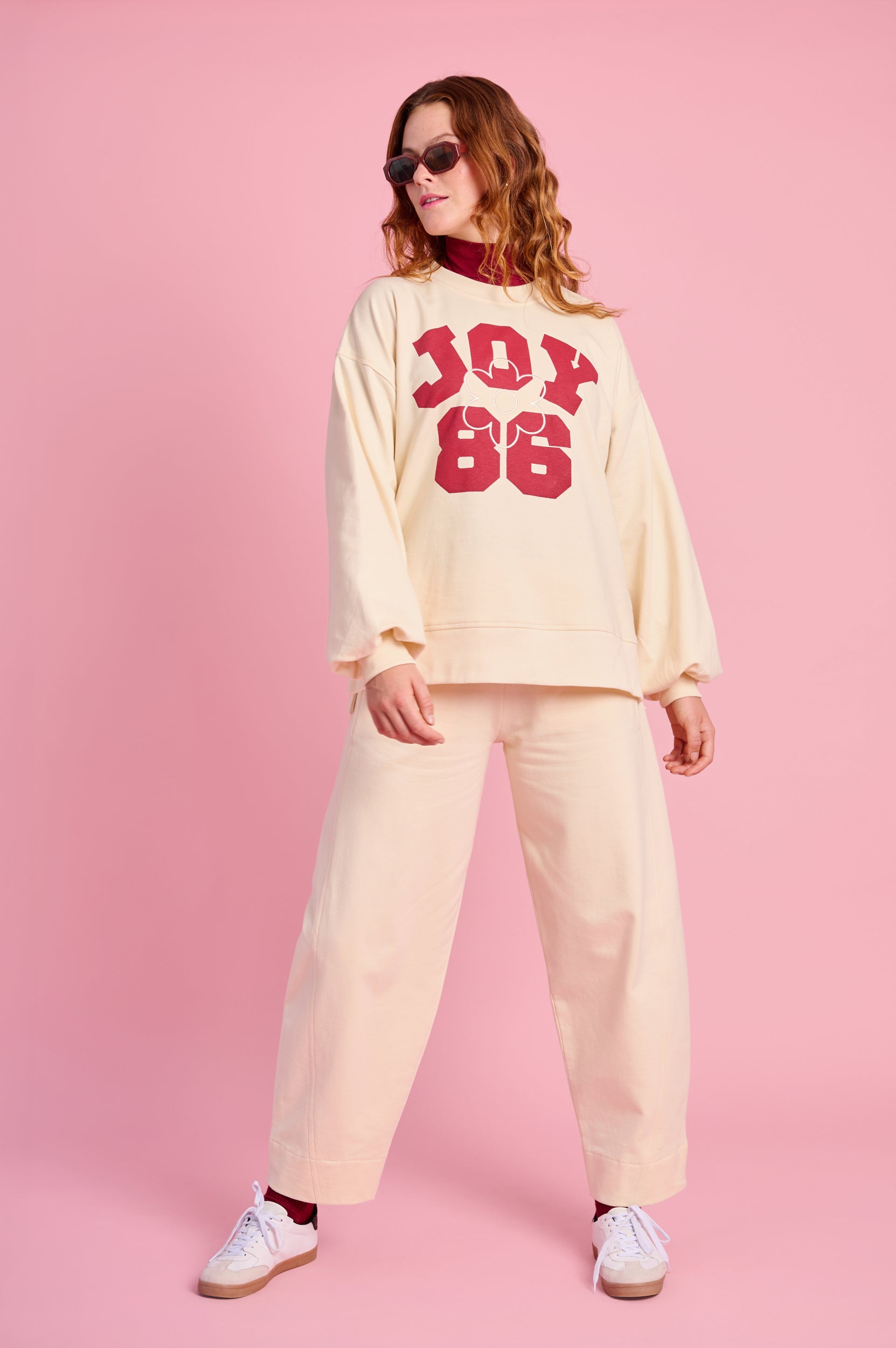 Printed Sweat Top in Butter